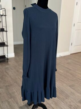 Ann Taylor LOFT Blue Sweater Dress Size L